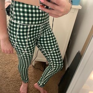 Albion Fit Checkered Leggings, High Waisted